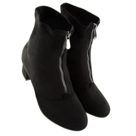 Ghete pe toc stabil negru F0Z-01 Negru 5