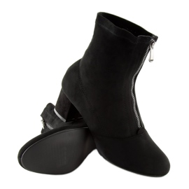 Ghete pe toc stabil negru F0Z-01 Negru 4