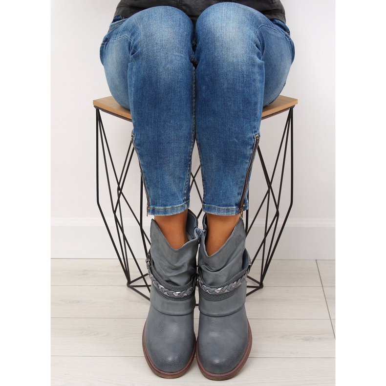 Cizme albastre pentru femei albastre 815-PA Blue albastru 1