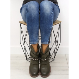 Cizme de damă verzi 815-PA DK.GREEN verde 1