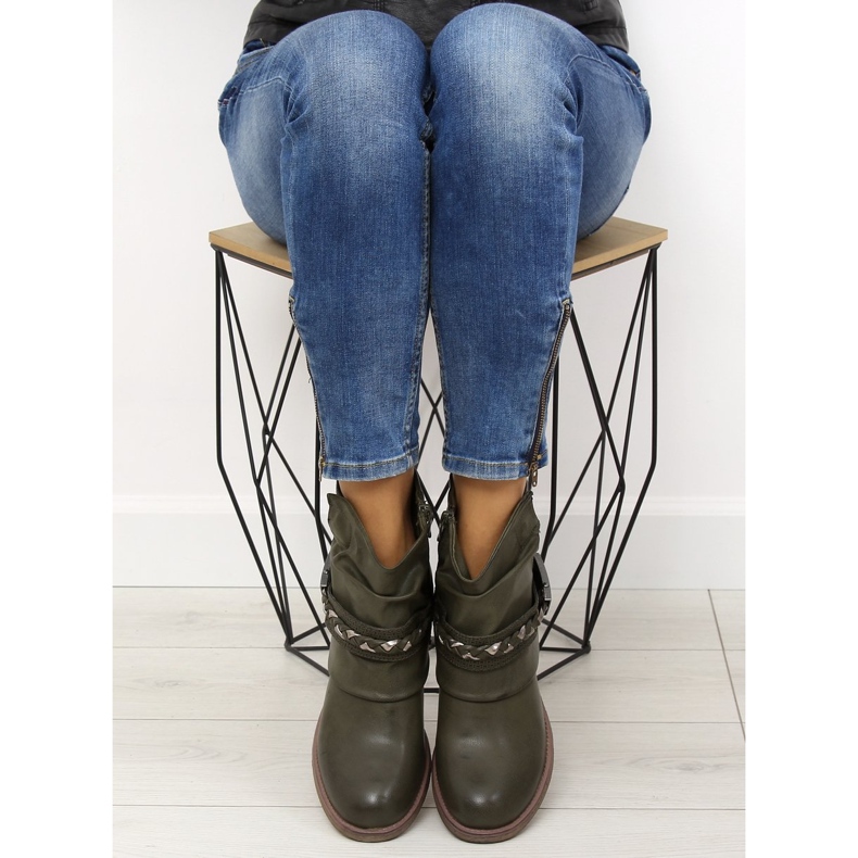 Cizme de damă verzi 815-PA DK.GREEN verde 1 Cizme de damă verzi 815-PA DK.GREEN verde 1