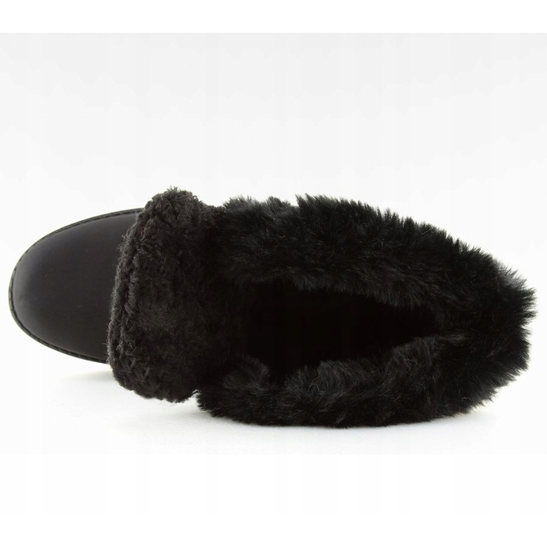 Cizme negre din lemn izolate BL137P Negru 1