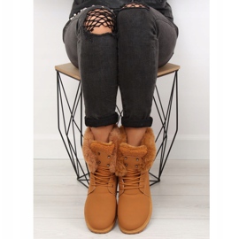 Cizme din lemn camel BL137P Camel maro 2