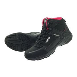 DK 1751 pantofi de trekking softshell negri negru roșu 5