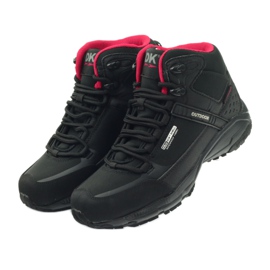 DK 1751 pantofi de trekking softshell negri negru roșu 4