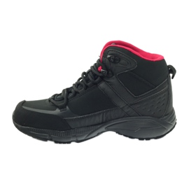 DK 1751 pantofi de trekking softshell negri negru roșu 2 DK 1751 pantofi de trekking softshell negri negru roșu 2