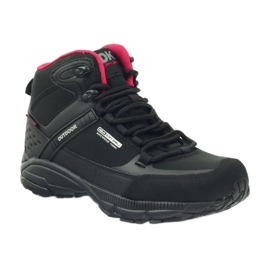 DK 1751 pantofi de trekking softshell negri negru roșu 1
