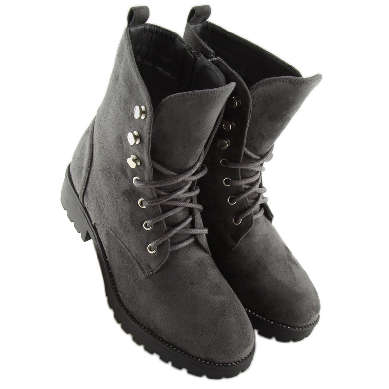 Muncitori din piele de căprioară gri NC698 Gri 1