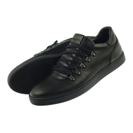 Pilpol Pantofi de piele Sports Black PC051 negru 5