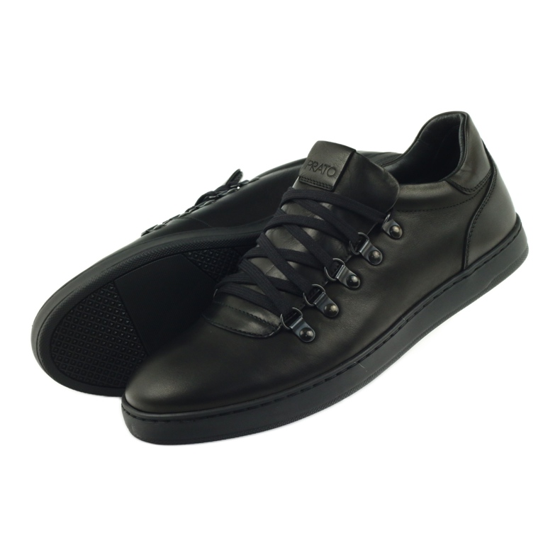 Pilpol Pantofi de piele Sports Black PC051 negru 5