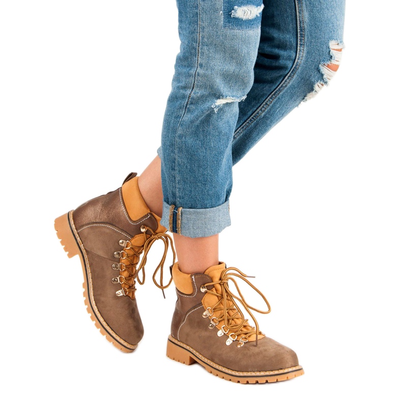 Cizme de drumeție maro pentru femei 2