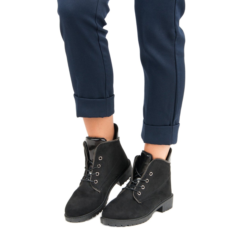 Balada Cizme cu legătură neagră negru 1 Balada Cizme cu legătură neagră negru 1