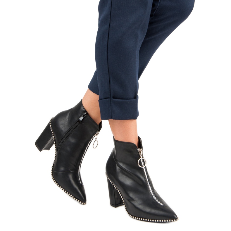 Cizme negre elegante negru 2 Cizme negre elegante negru 2