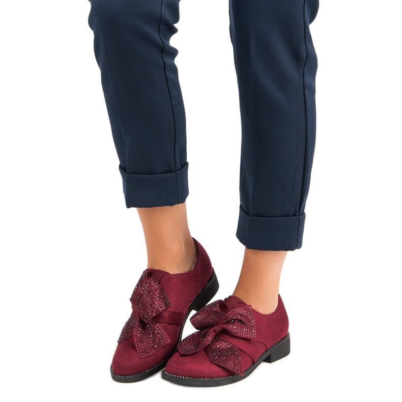 Seastar Pantofi eleganti din piele intoarsa roșu 1