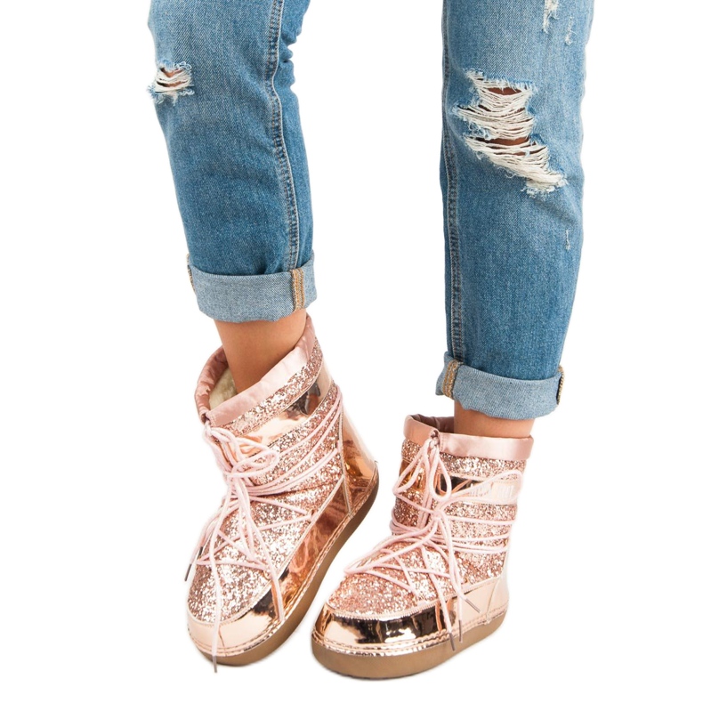 Cizme de zăpadă roz la modă 1