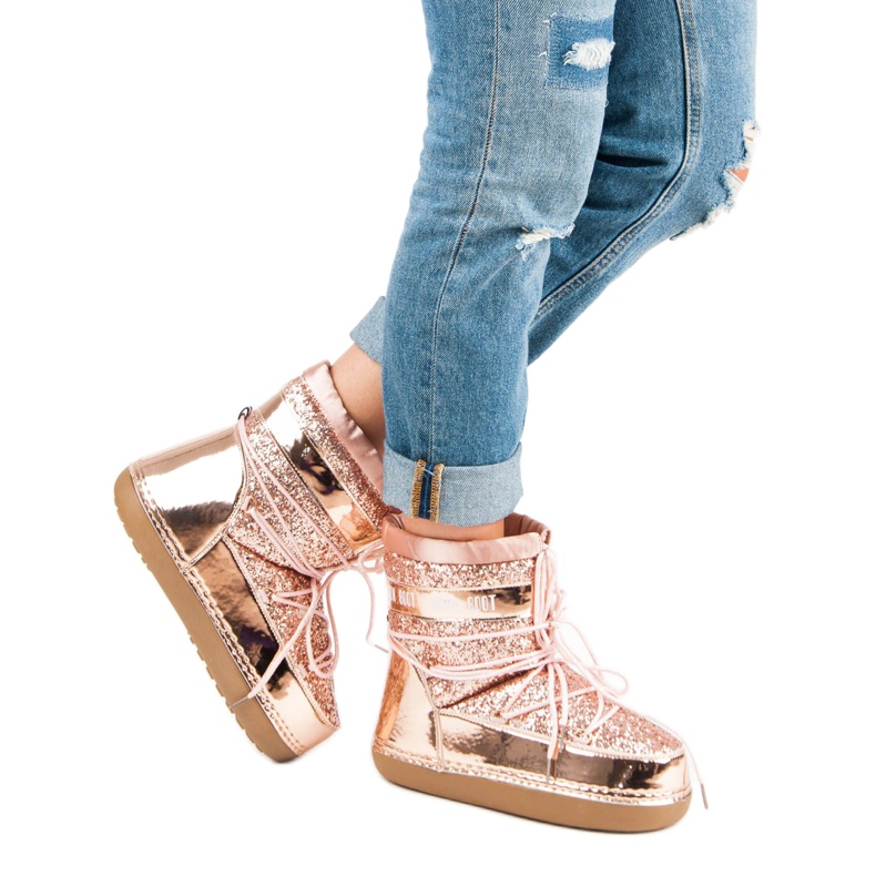 Cizme de zăpadă roz la modă 2