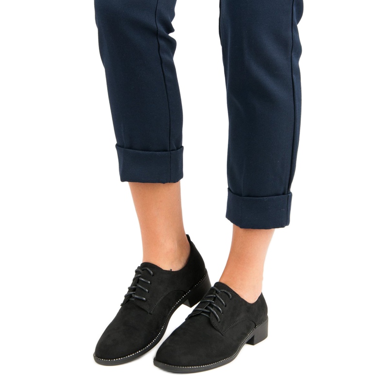 Seastar Pantofi negri cu dantela negru 1 Seastar Pantofi negri cu dantela negru 1