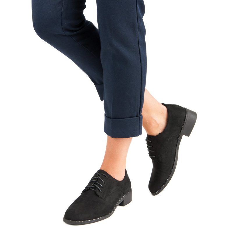 Seastar Pantofi negri cu dantela negru 2 Seastar Pantofi negri cu dantela negru 2