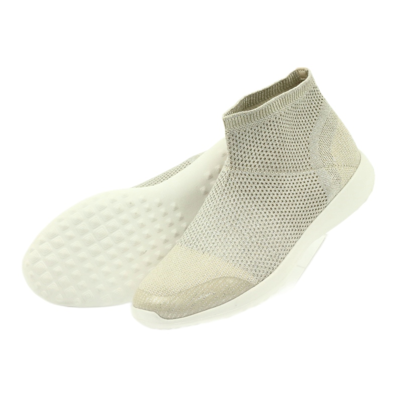 American Club Încălțăminte sport americană pentru femei 17044 bej argint galben 4