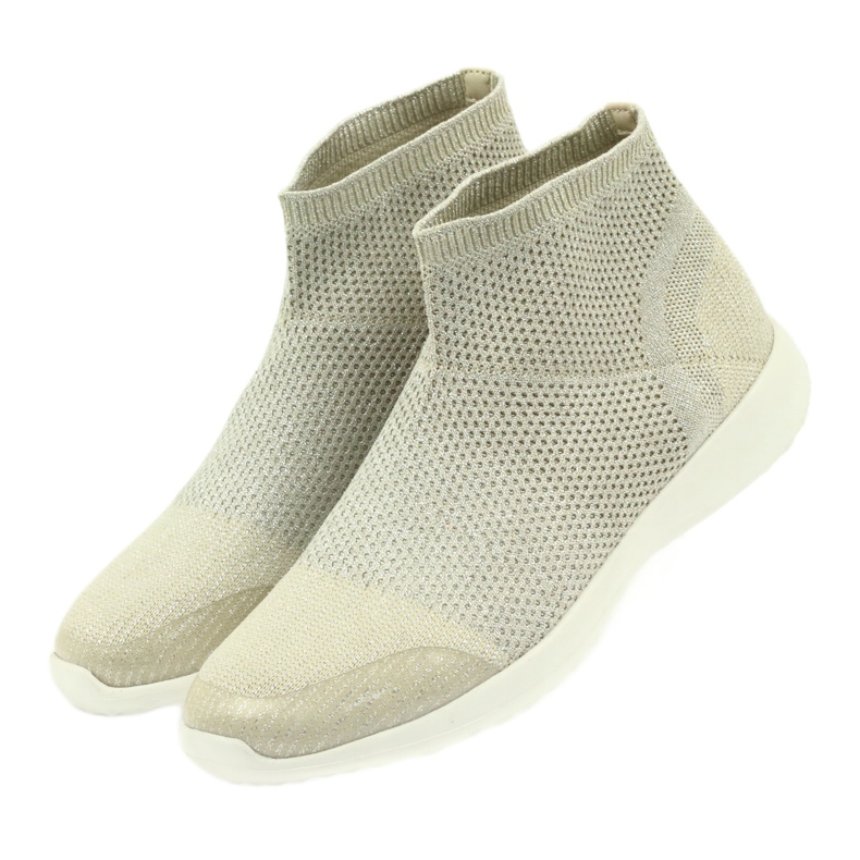 American Club Încălțăminte sport americană pentru femei 17044 bej argint galben 3