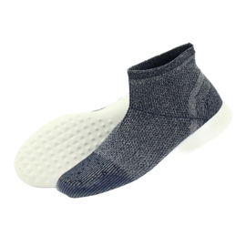 American Club Pantofi sport pentru femei 17044 Navy Blue/Silver albastru 4