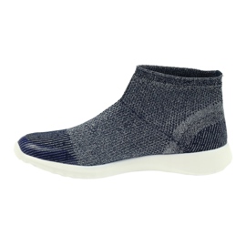 American Club Pantofi sport pentru femei 17044 Navy Blue/Silver albastru 2