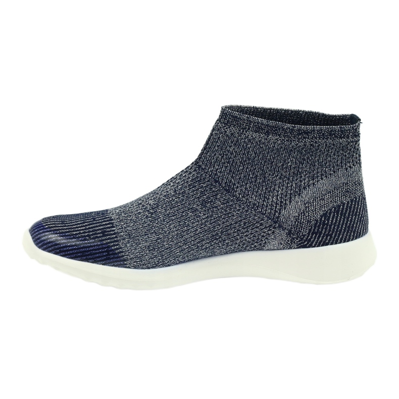 American Club Pantofi sport pentru femei 17044 Navy Blue/Silver albastru 2