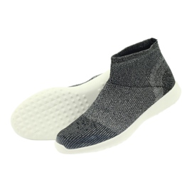 American Club Pantofi sportivi americani negri 17044 negru/argintiu 4