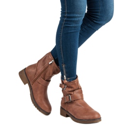 Encor Cizme de motociclist maro 1 Encor Cizme de motociclist maro 1