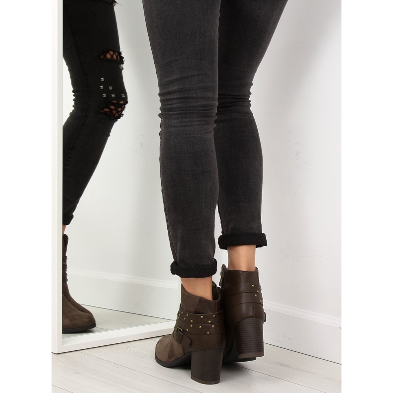 Cizme maro G-36 Taupe pe toc stabil 2 Cizme maro G-36 Taupe pe toc stabil 2