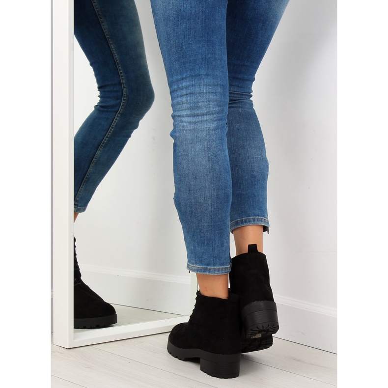 Cizme cu șiret negru 2017-4 negru 2