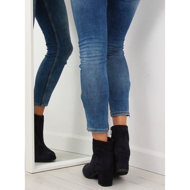 Cizme cu toc înalt F780 albastru bleumarin albastru marin 1