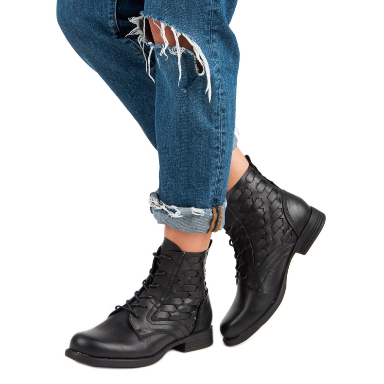 Forever Folie Bocanci casual legați negru 2