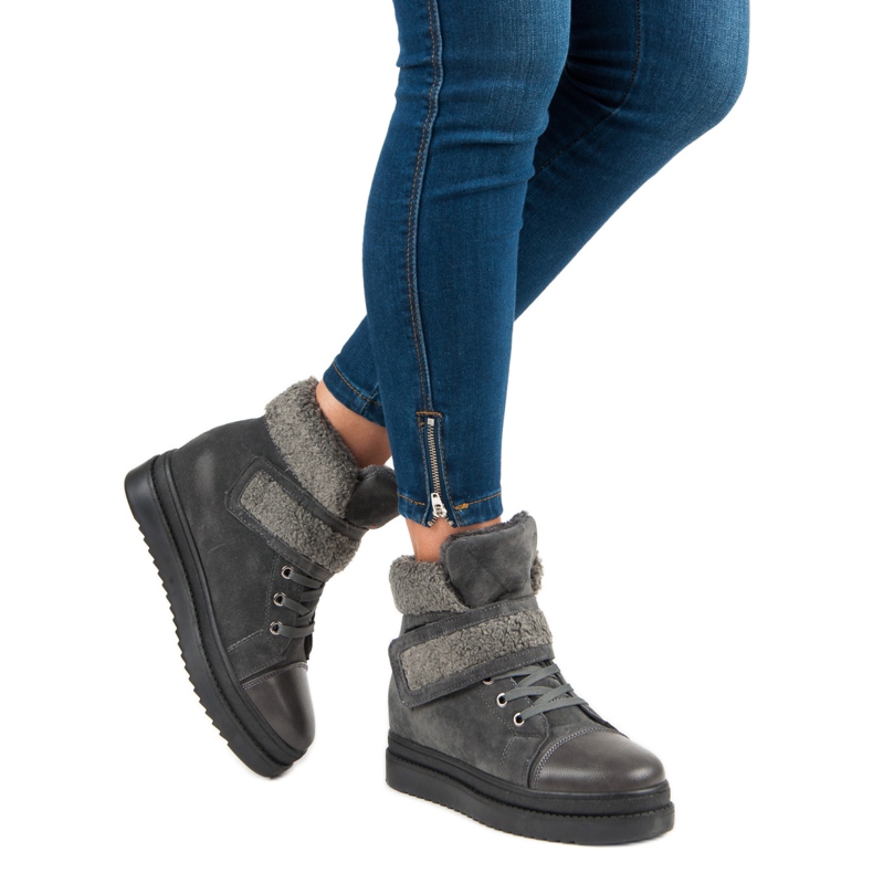 Cizme cenusii calde gri 2