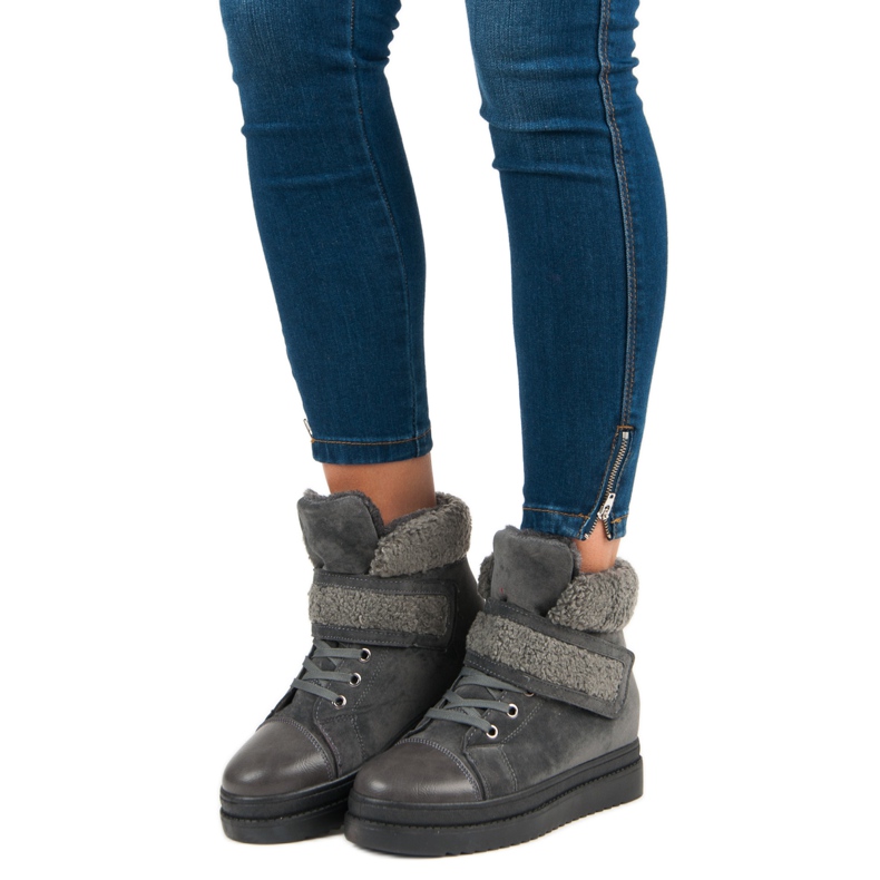 Cizme cenusii calde gri 1