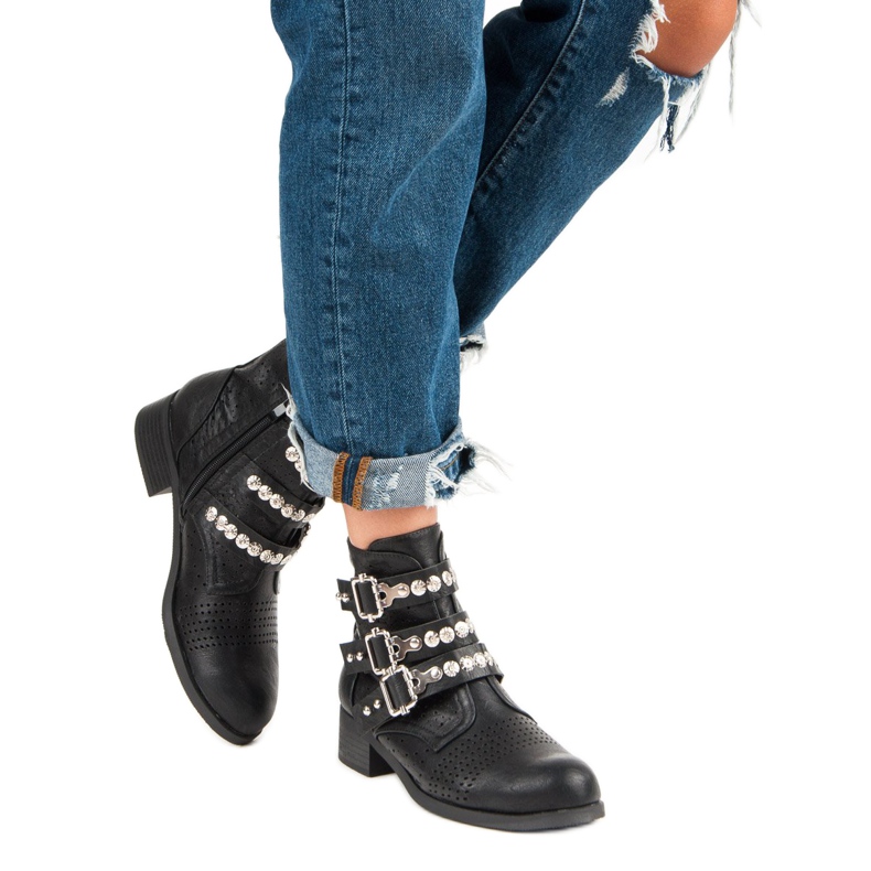 SDS Ghete de lucru elegante negru 2