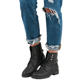 Balada Cizme de lucru cu dantelă negru 1