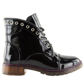 Ghete lacate negre A-33 negre negru 2