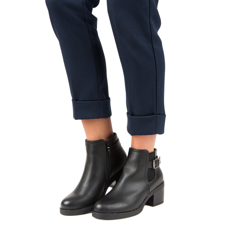 Anesia Paris Cizme Chelsea confortabile negru 1