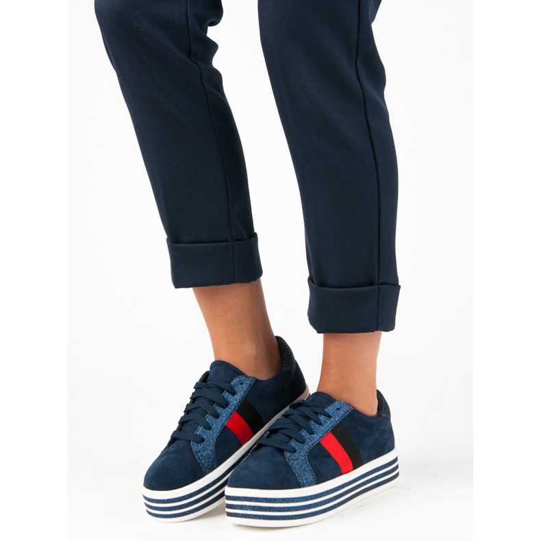 Adidași pe platforma VICES albastru 1