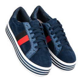 Adidași pe platforma VICES albastru 5