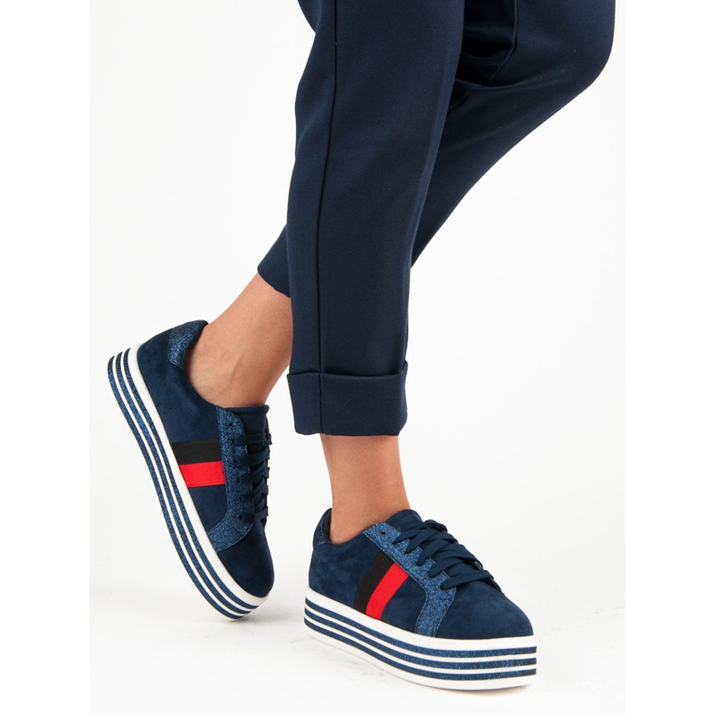 Adidași pe platforma VICES albastru 2