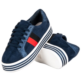Adidași pe platforma VICES albastru 4
