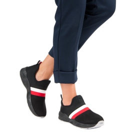 Adidași alunecați negri negru 2