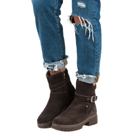 Cizme calde din piele maro 1 Cizme calde din piele maro 1