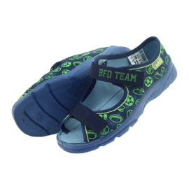 Pantofi pentru copii Befado sandale papuci 969x124 verde albastru marin 4