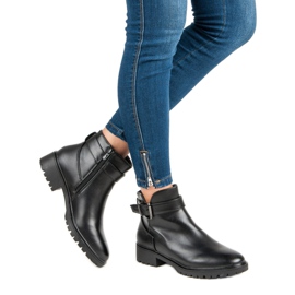 Vices Cizme joase cu cataramă negru 1 Vices Cizme joase cu cataramă negru 1