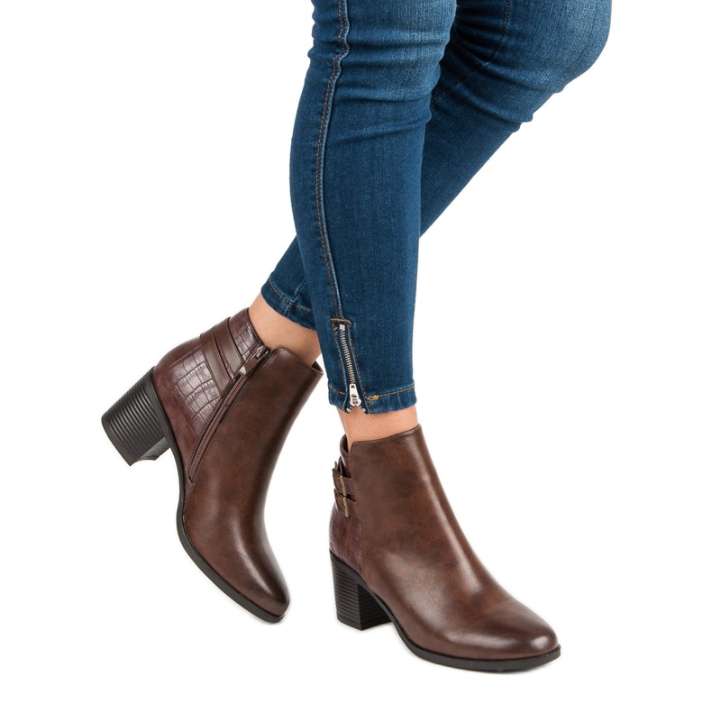 Filippo Ghete clasice cu toc înalt maro 2