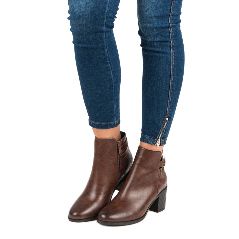 Filippo Ghete clasice cu toc înalt maro 1 Filippo Ghete clasice cu toc înalt maro 1