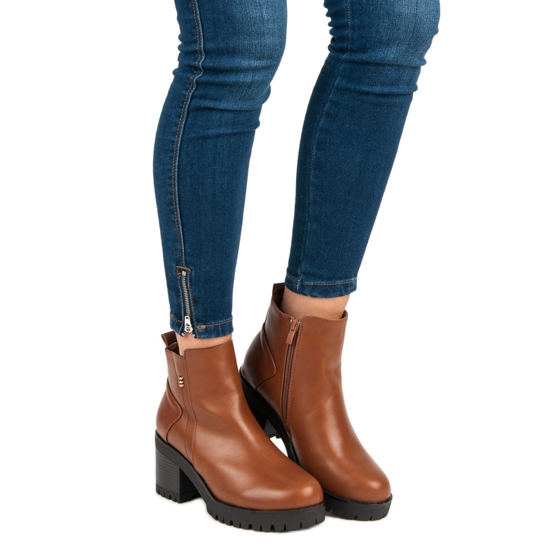 Tocuri înalte de cămilă maro 2